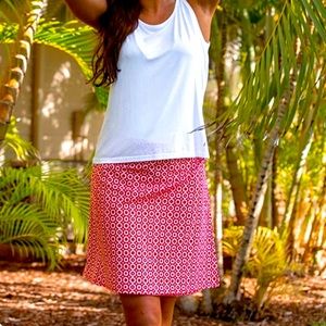 RIP SKIRT red and white velcro waistband